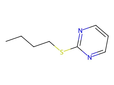Pyrimidine, 2-(butylthio)- structure