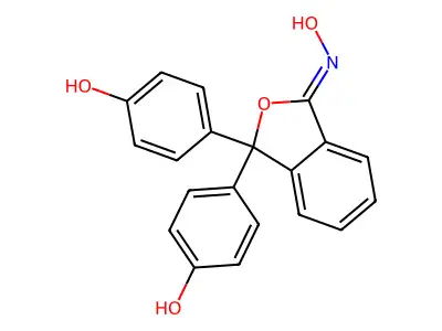 4-[3-Hydroxyimino-1-(4-hydroxyphenyl)-2-benzofuran-1-yl]phenol structure