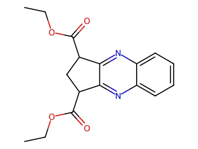 1H-Cyclopenta(b)quinoxaline-1,3-dicarboxylic acid, 2,3-dihydro-, diethyl ester structure