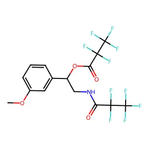 (3-Methoxyphenyl)ethanolamine, bia(pentafluoropropionyl) structure