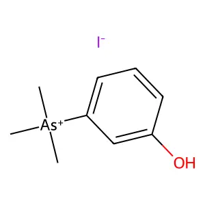 (3-羟基苯基)三甲基碘化砷鎓 structure