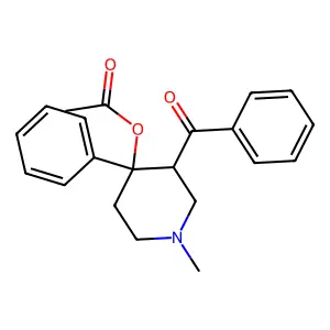 3-Benzoyl-1-methyl-4-phenylpiperidin-4-yl acetate structure