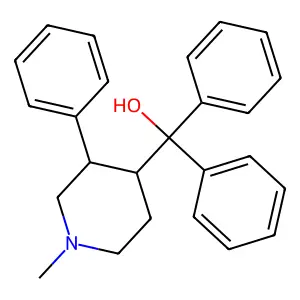 (1-Methyl-3-phenylpiperidin-4-yl)-diphenylmethanol structure