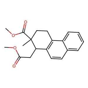 methyl 1-(2-methoxy-2-oxoethyl)-2-methyl-1,2,3,4-tetrahydrophenanthrene-2-carboxylate structure