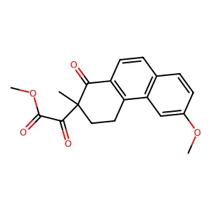 Methyl 2-(6-methoxy-2-methyl-1-oxo-3,4-dihydrophenanthren-2-yl)-2-oxoacetate structure