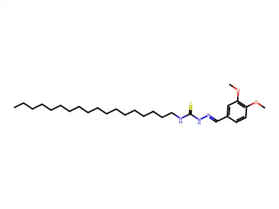 Hydrazinecarbothioamide,2-[(3,4-dimethoxyphenyl)methylene]-n-octadecyl- structure