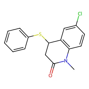6-Chloro-1-methyl-4-(phenylthio)-3,4-dihydro-2(1H)-quinolinone structure