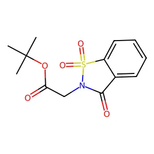 Tert-butyl 2-(1,1-dioxido-3-oxobenzo[D]isothiazol-2(3H)-YL)acetate structure