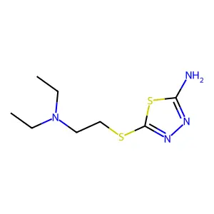 5-{[2-(Diethylamino)ethyl]sulfanyl}-1,3,4-thiadiazol-2-amine structure