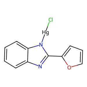 Chloro-[2-(furan-2-yl)benzimidazol-1-yl]mercury structure