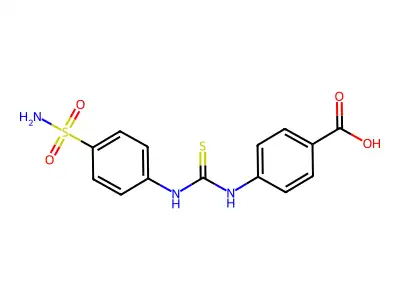 4-{[(4-Sulfamoylphenyl)carbamothioyl]amino}benzoic acid structure