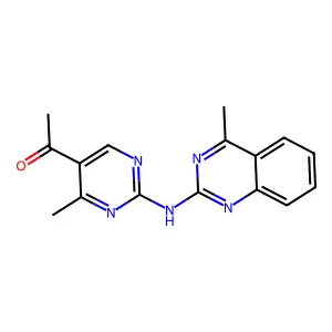 1-{4-Methyl-2-[(4-methyl-2-quinazolinyl)amino]-5-pyrimidinyl}ethanone structure