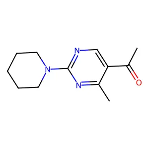 1-[4-Methyl-2-(1-piperidinyl)-5-pyrimidinyl]ethanone structure