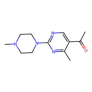 1-[4-Methyl-2-(4-methylpiperazin-1-yl)pyrimidin-5-yl]ethanone structure
