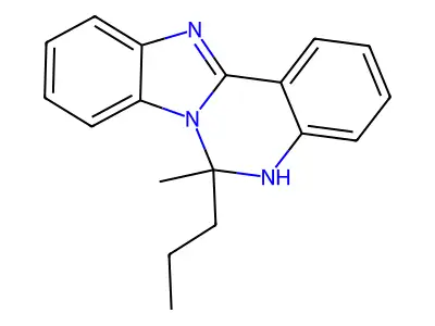 5,6-Dihydro-6-methyl-6-propylbenzimidazo[1,2-c]quinazoline structure