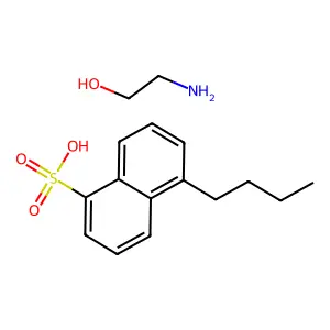 1-Naphthalenesulfonic acid, 5-butyl-, compd. with 2-aminoethanol (1:1) structure