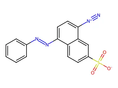 1-naphthalenediazonium, 4-(2-phenyldiazenyl)-7-sulfo-, inner salt structure