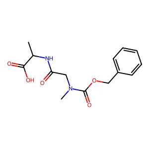 N-[(Benzyloxy)carbonyl]-N-methylglycylalanine structure