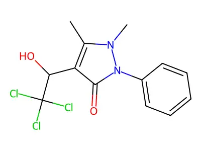 1,5-dimethyl-4-2-phenyl-4-pyrazolin-3-one structure
