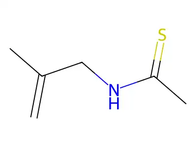 N-(2-methylprop-2-enyl)ethanethioamide structure