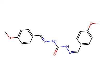 1,3-Bis[(4-methoxyphenyl)methylideneamino]urea structure