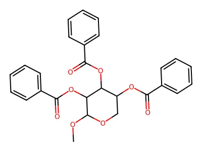 Methyl alpha-l-arabinofuranoside tribenzoate structure