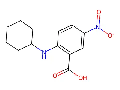 2-(Cyclohexylamino)-5-nitrobenzoic acid structure