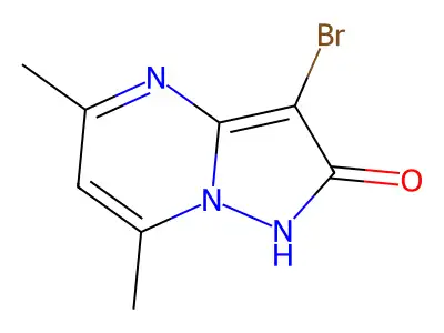 3-bromo-5,7-dimethylpyrazolo[1,5-a]pyrimidin-2(1H)-one structure