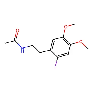 N-[2-(2-iodo-4,5-dimethoxyphenyl)ethyl]acetamide structure