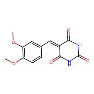 5-(3,4-Dimethoxy-benzylidene)-pyrimidine-2,4,6-trione structure