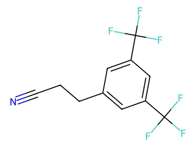 3-[3,5-Bis(trifluoromethyl)phenyl]propanenitrile structure