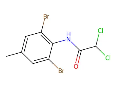 2,2-dichloro-N-(2,6-dibromo-4-methylphenyl)acetamide structure