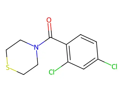 (2,4-Dichlorophenyl)(1,4-thiazinan-4-yl)methanone structure