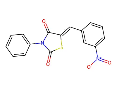 5-[(3-Nitrophenyl)methylidene]-3-phenyl-1,3-thiazolidine-2,4-dione structure