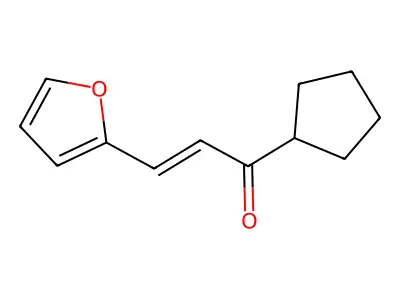 1-Cyclopentyl-3-(furan-2-yl)prop-2-en-1-one structure