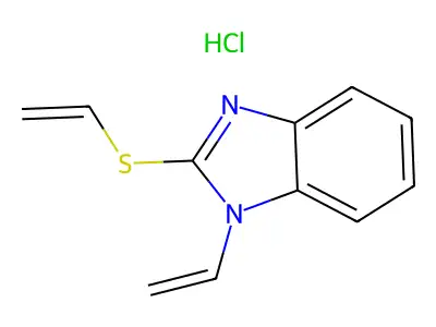 Benzimidazole, 1-vinyl-2-(vinylthio)-, hydrochloride structure