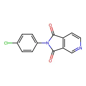 2-(4-chlorophenyl)-1H-pyrrolo[3,4-c]pyridine-1,3(2H)-dione structure