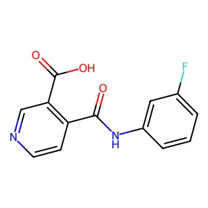 4-[(3-Fluorophenyl)carbamoyl]pyridine-3-carboxylic acid structure