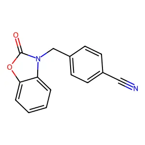 4-[(2-氧代-1,3-苯并噁唑-3-基)甲基]苯甲腈 structure