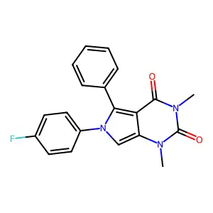 6-(4-Fluorophenyl)-1,3-dimethyl-5-phenylpyrrolo[3,4-d]pyrimidine-2,4-dione structure