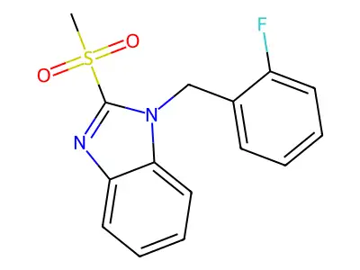 1-(2-fluorobenzyl)-2-(methylsulfonyl)-1H-benzo[d]imidazole structure