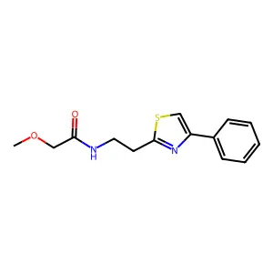 2-methoxy-N-[2-(4-phenyl-1,3-thiazol-2-yl)ethyl]acetamide structure