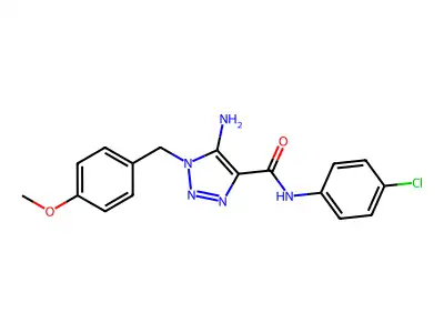 5-amino-N-(4-chlorophenyl)-1-(4-methoxybenzyl)-1H-1,2,3-triazole-4-carboxamide structure