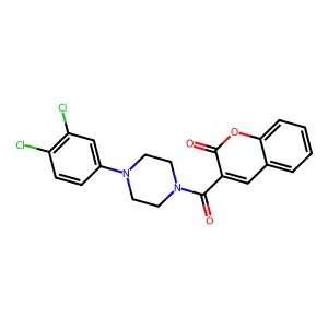 3-[4-(3,4-Dichlorophenyl)piperazine-1-carbonyl]chromen-2-one structure