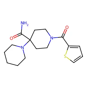 4-Piperidyl-1-(2-thienylcarbonyl)piperidine-4-carboxamide structure