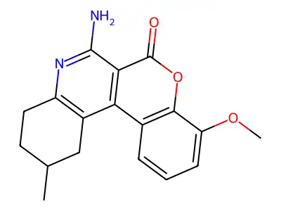 7-Amino-4-methoxy-11-methyl-9,10,11,12-tetrahydrochromeno[3,4-c]quinolin-6-one structure
