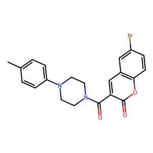 6-Bromo-3-[4-(4-methylphenyl)piperazine-1-carbonyl]chromen-2-one structure