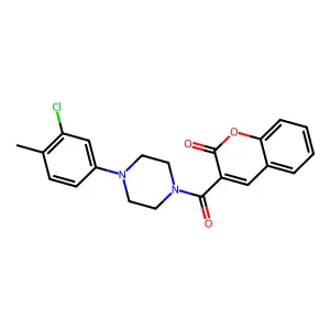 3-{[4-(3-chloro-4-methylphenyl)piperazino]carbonyl}-2H-chromen-2-one structure