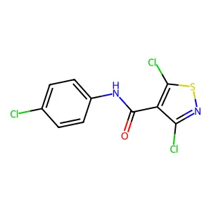 3,5-dichloro-N-(4-chlorophenyl)-1,2-thiazole-4-carboxamide structure