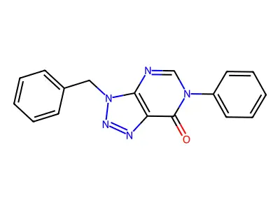 3-benzyl-6-phenyl-3,6-dihydro-7H-[1,2,3]triazolo[4,5-d]pyrimidin-7-one structure